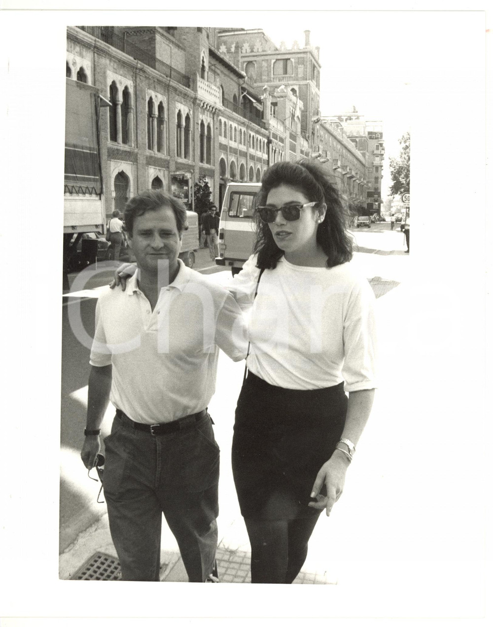 1987 VENEZIA Kelly McGILLIS a passeggio con il fidanzato *Foto VINTAGE 20x25 cm