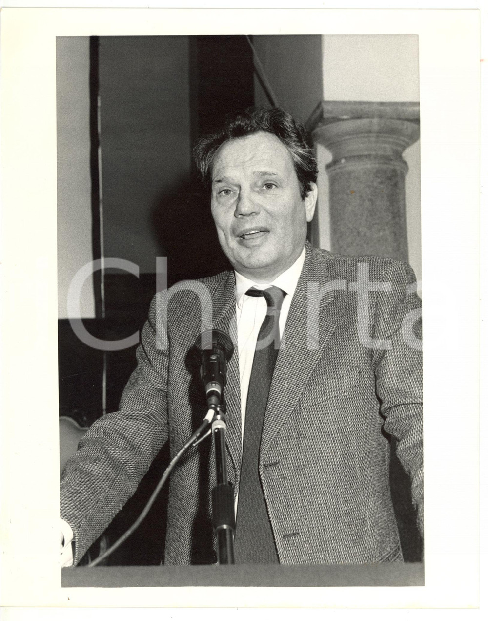 1990 ca CONFINDUSTRIA Cesare ANNIBALDI durante conferenza stampa *Foto 20x25 cm