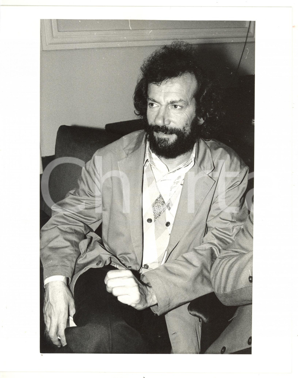 1985 ca MUSICA Ritratto del cantante ANTOINE *Foto VINTAGE 20x25 cm