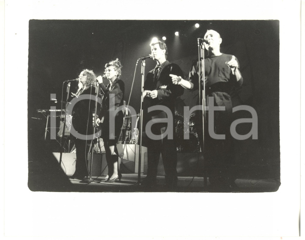 1990 ca MUSICA The Manhattan Transfer in concerto - Fotografia VINTAGE 25x20 cm