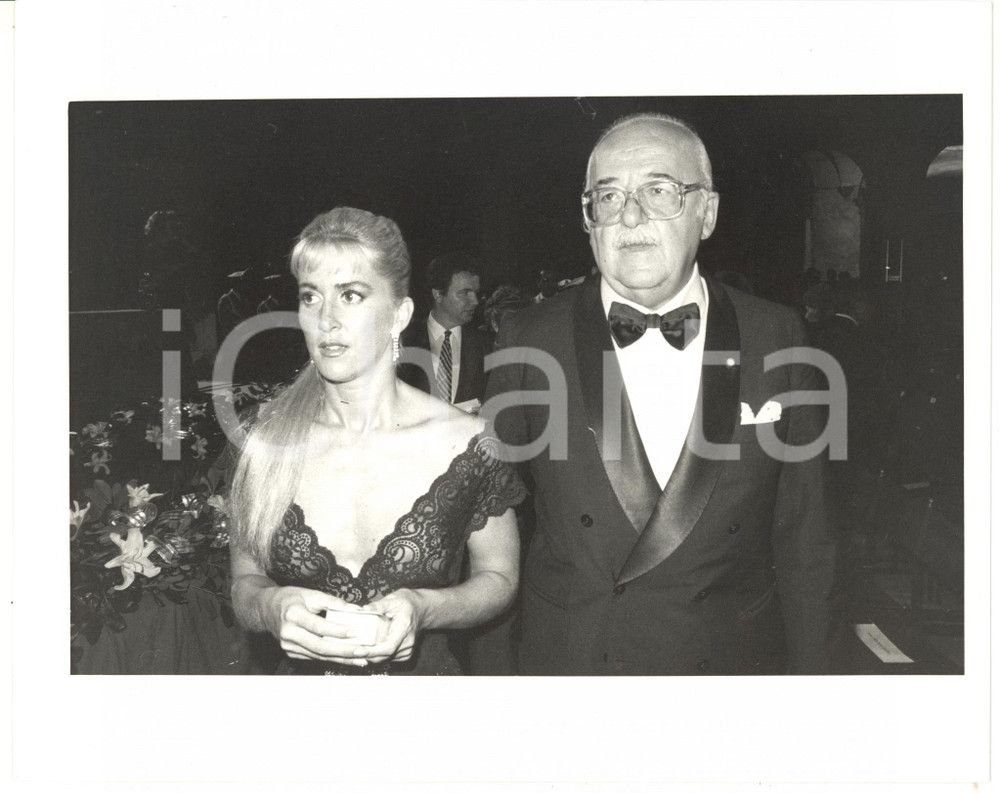 1985 ca ROMA Romeo DALLA CHIESA con la moglie a una serata di gala *Foto 25x20
