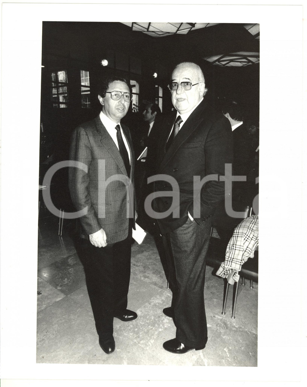1985 ca ROMA Romeo DALLA CHIESA con Roberto MAZZOTTA *Foto 20x25 cm