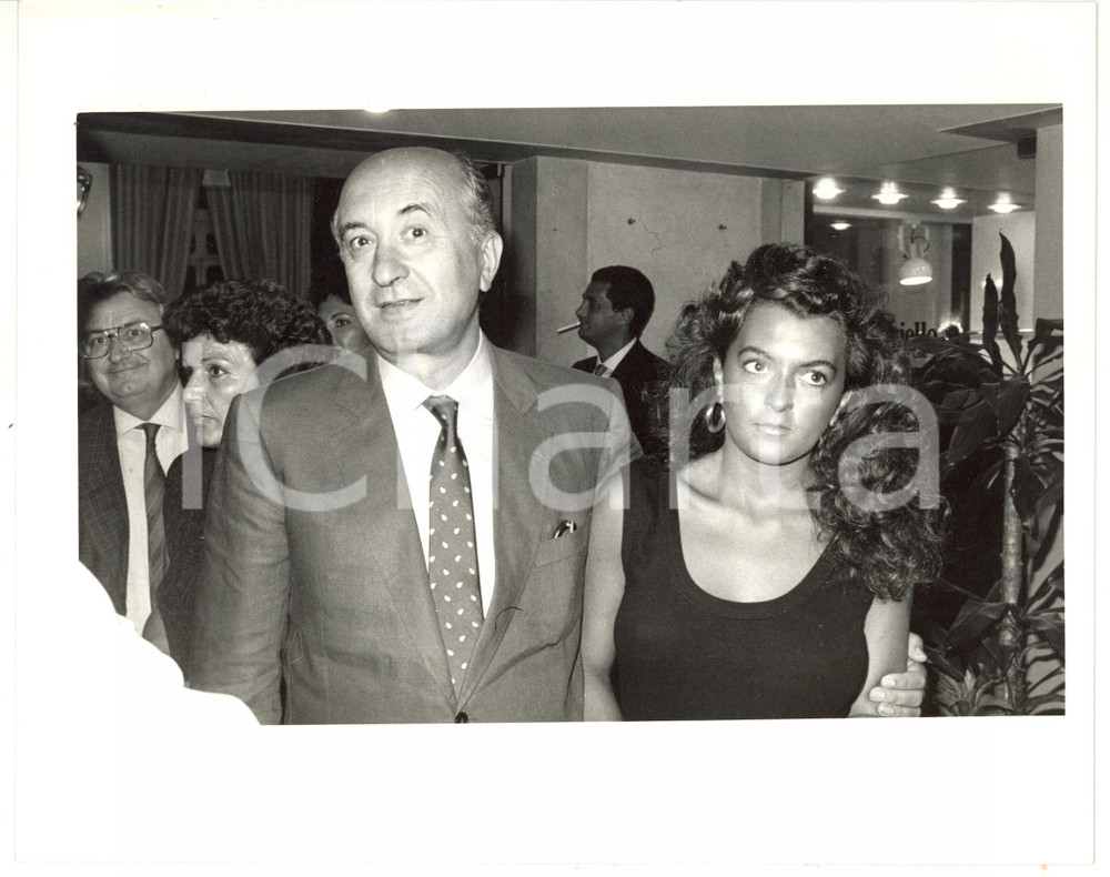 1990 ca POLITICA - DC Ciriaco DE MITA con la figlia Antonia *Foto VINTAGE 25x20