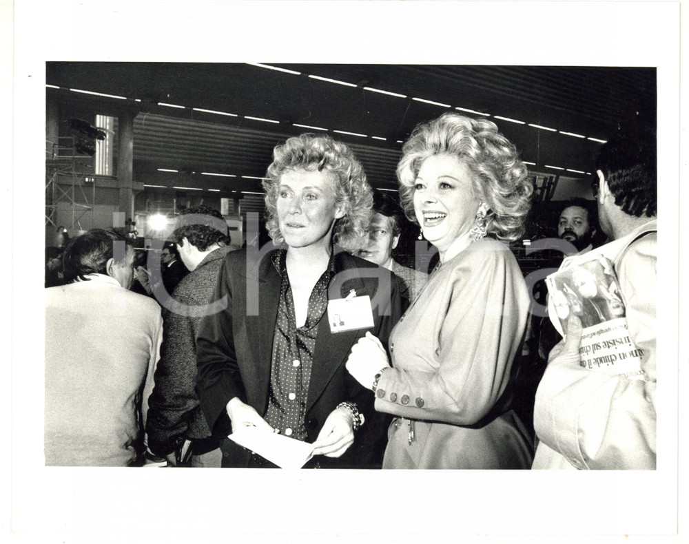 1987 RIMINI 44° Congresso PSI - Sandra MILO con Margherita BONIVER *Foto 25x20