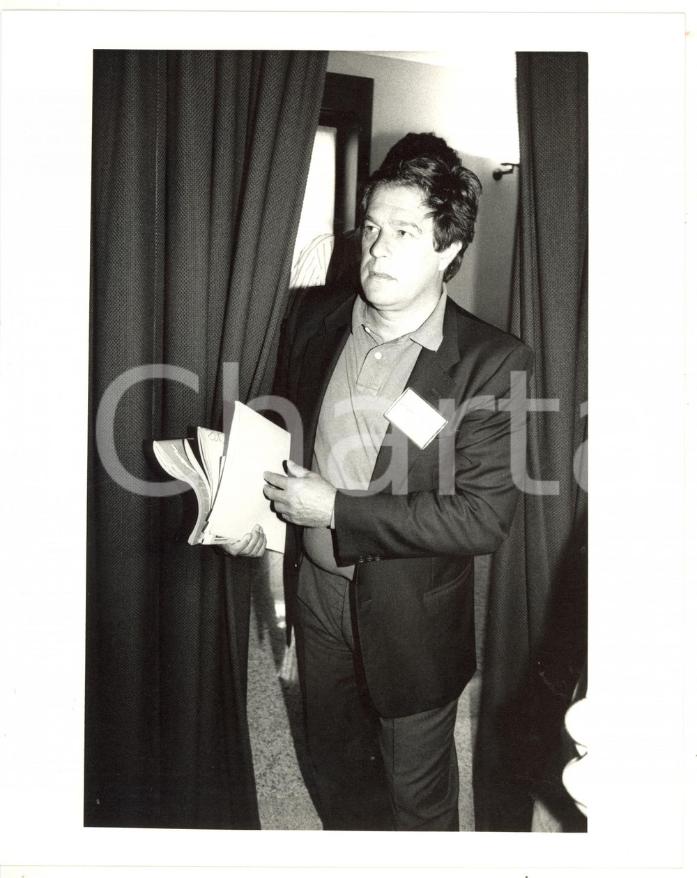 1985 ca ROMA - RAI Ritratto di Giovanni MINOLI (1) *Foto VINTAGE 20x25 cm
