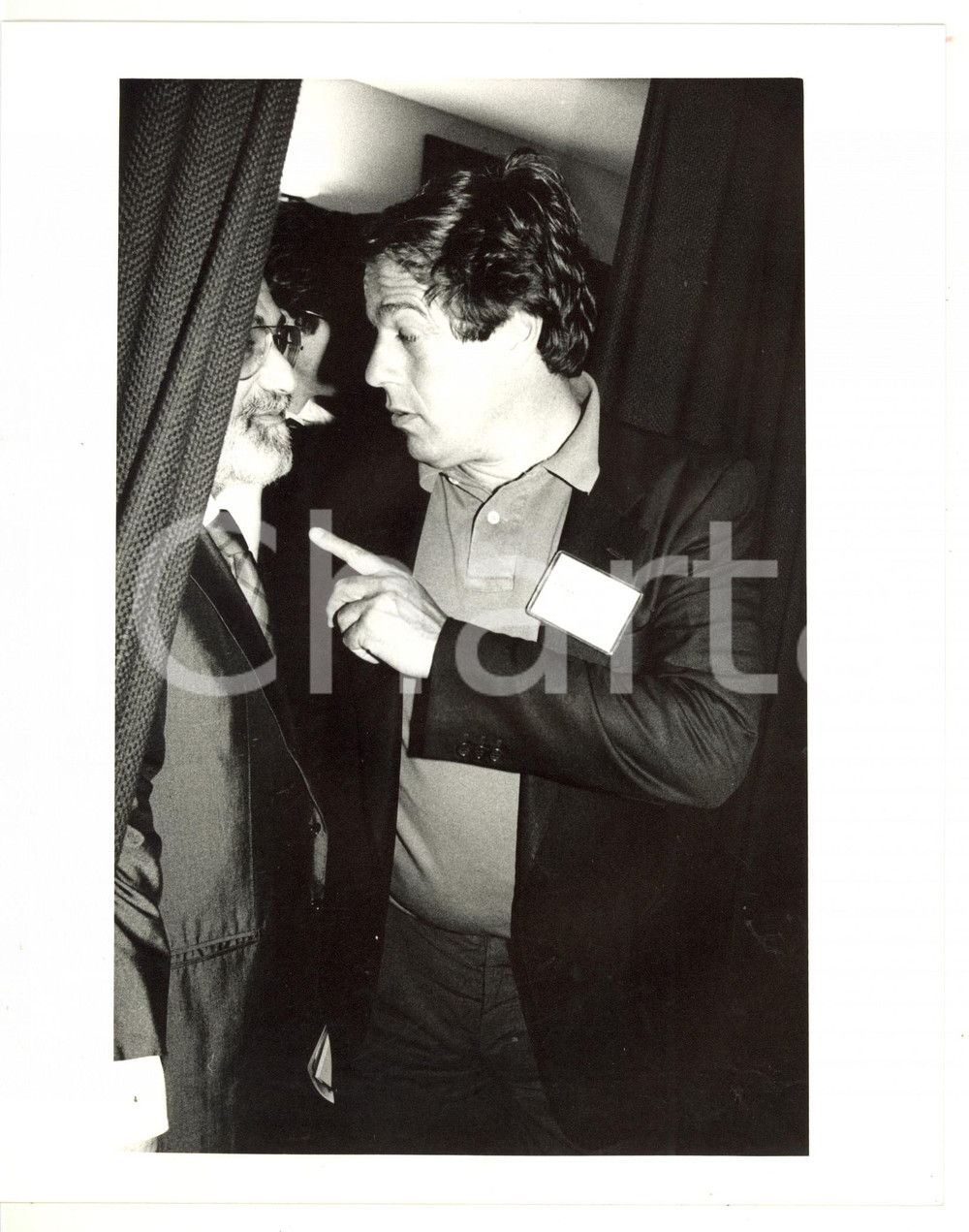 1985 ca ROMA - RAI Ritratto di Giovanni MINOLI (2) *Foto VINTAGE 20x25 cm