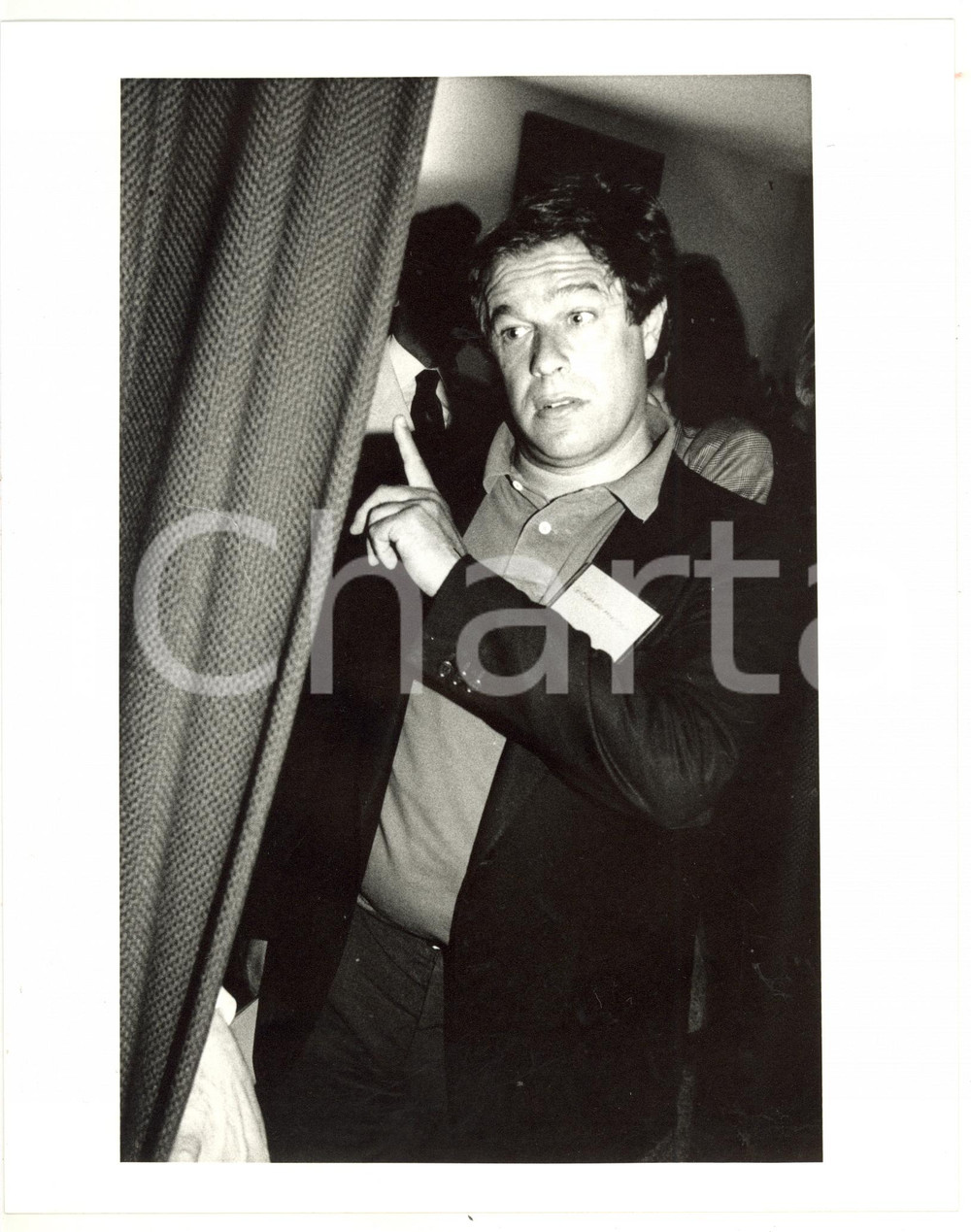 1985 ca ROMA - RAI Ritratto di Giovanni MINOLI (3) *Foto VINTAGE 20x25 cm