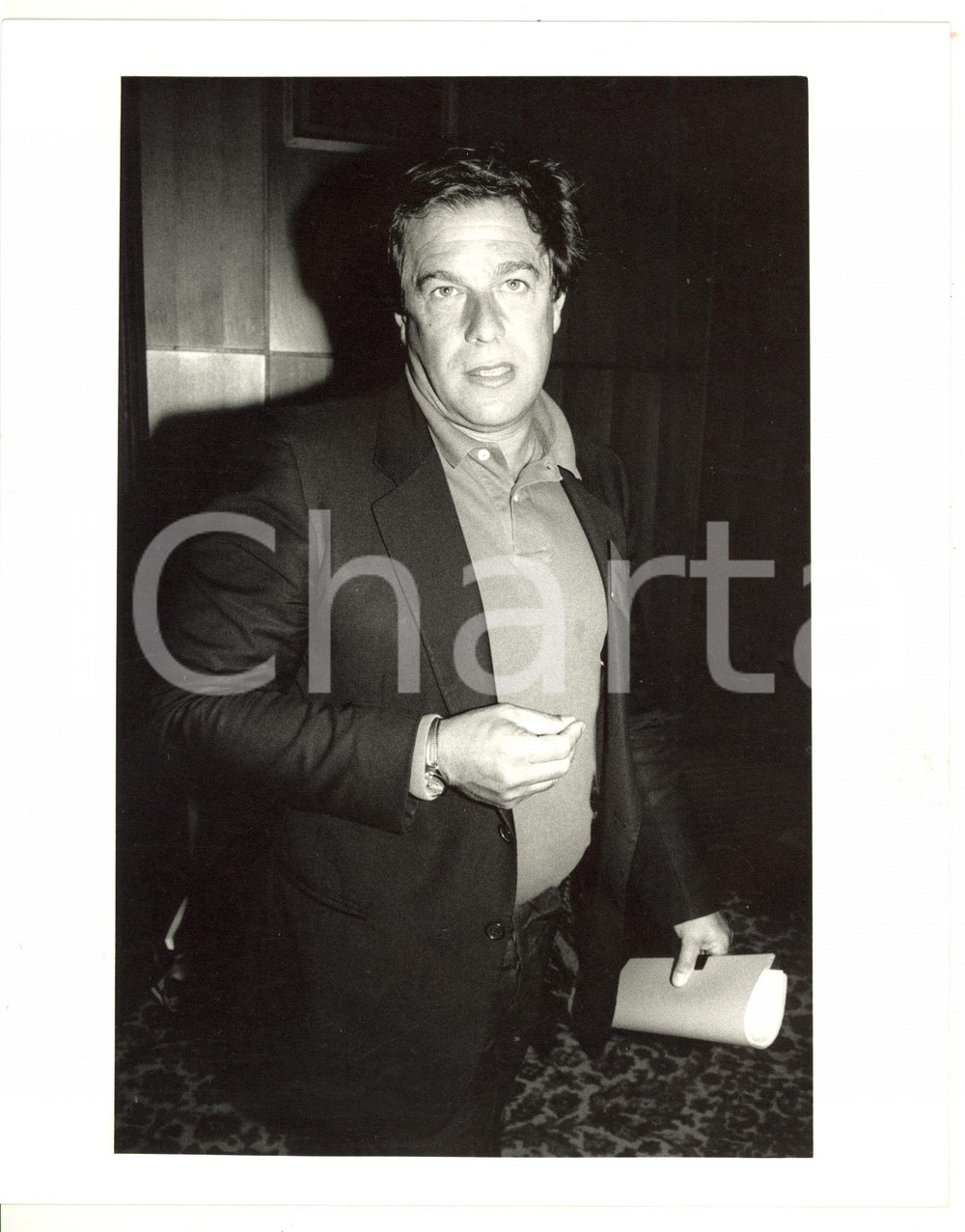 1985 ca ROMA - RAI Ritratto di Giovanni MINOLI (4) *Foto VINTAGE 20x25 cm