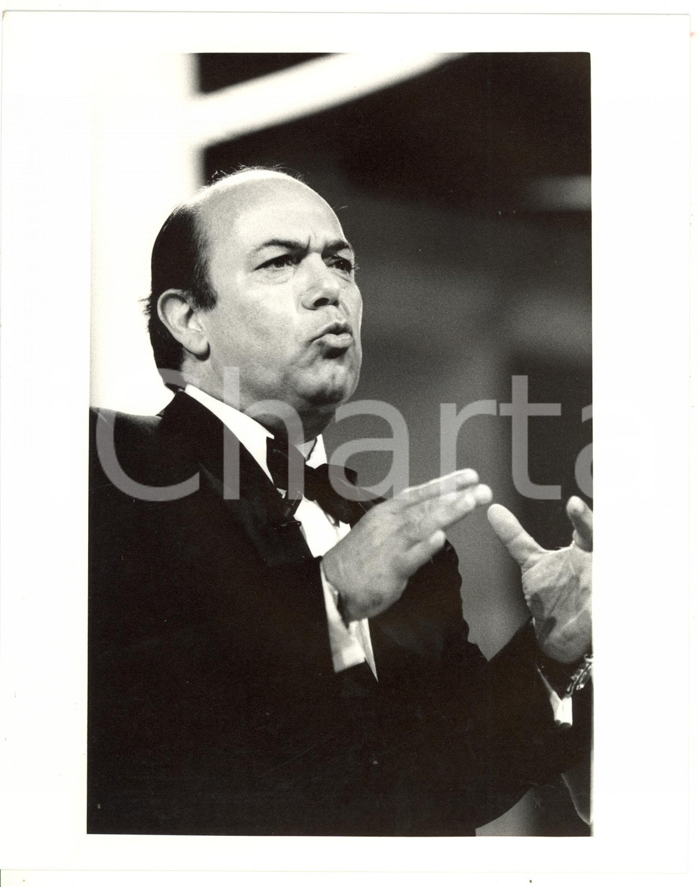 1988 SAINT VINCENT ESTATE Lino BANFI sul palco - Ritratto (1) *Foto 20x25 cm