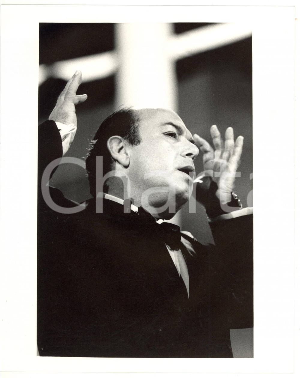 1988 SAINT VINCENT ESTATE Lino BANFI sul palco - Ritratto (2) *Foto 20x25 cm