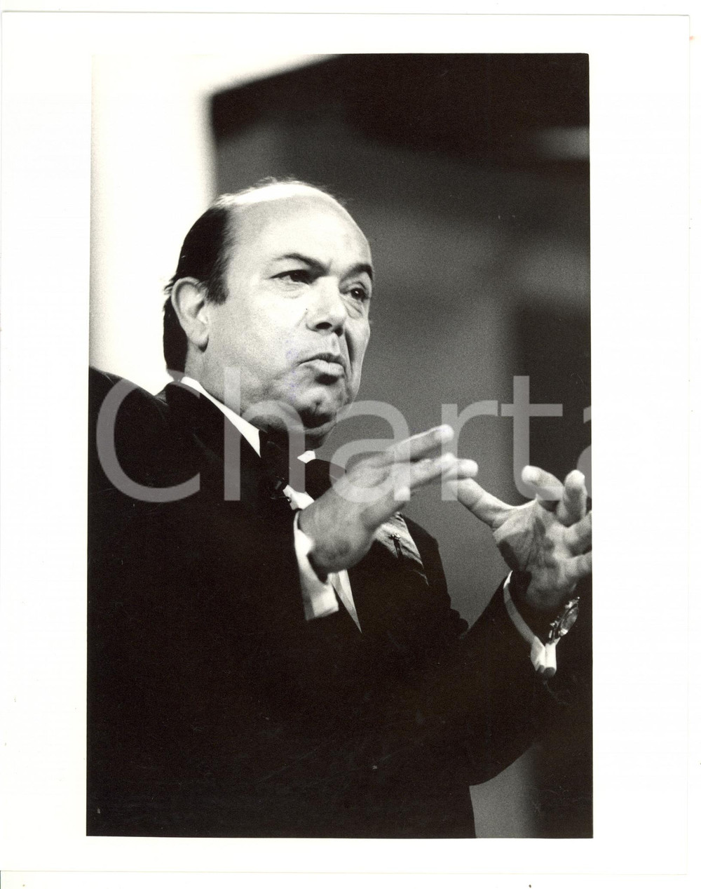1988 SAINT VINCENT ESTATE Lino BANFI sul palco - Ritratto (4) *Foto 20x25 cm
