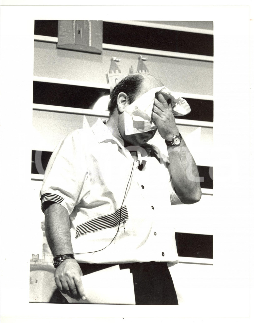 1988 SAINT VINCENT ESTATE Lino BANFI si asciuga il sudore *Foto VINTAGE 20x25