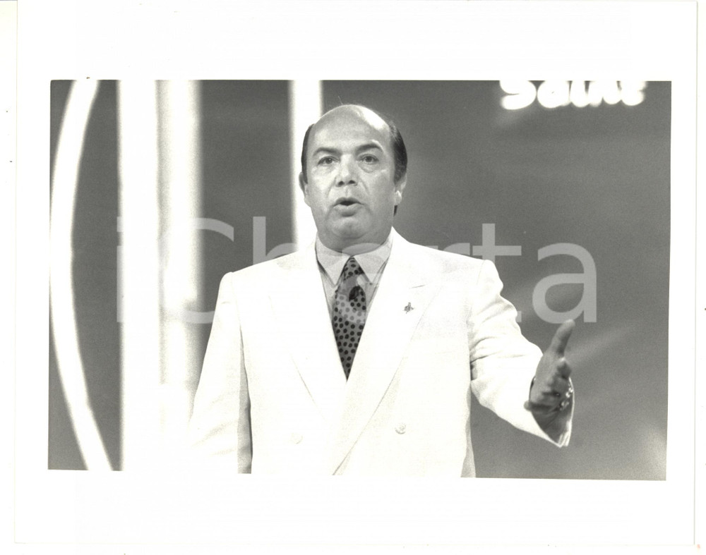 1988 SAINT VINCENT ESTATE Lino BANFI sul palco - Ritratto *Fotografia 25x20 cm