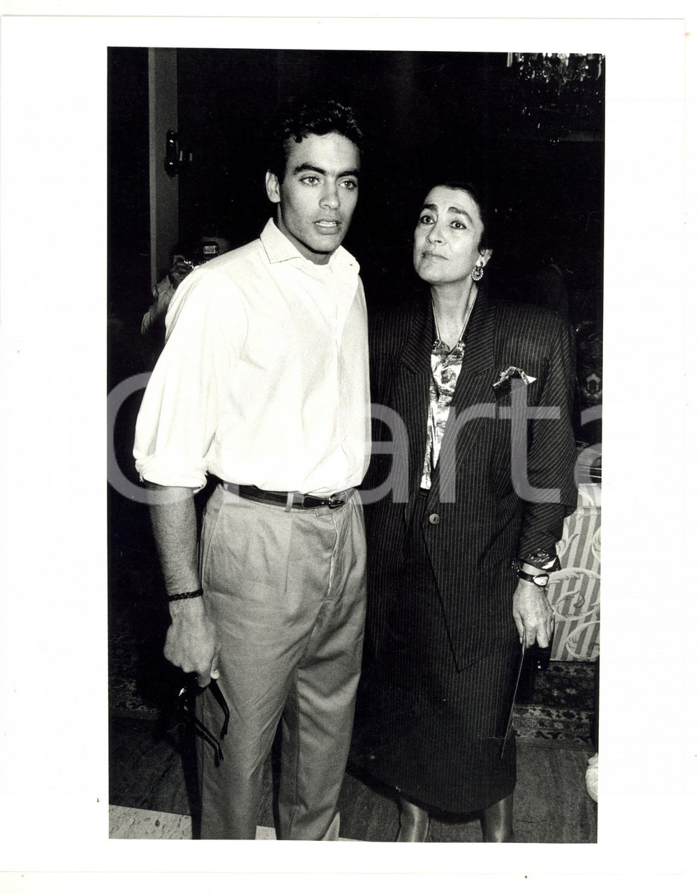 1987 CANNES Festival del Cinema - Irene PAPAS con Anthony DELON *Foto 20x25 cm