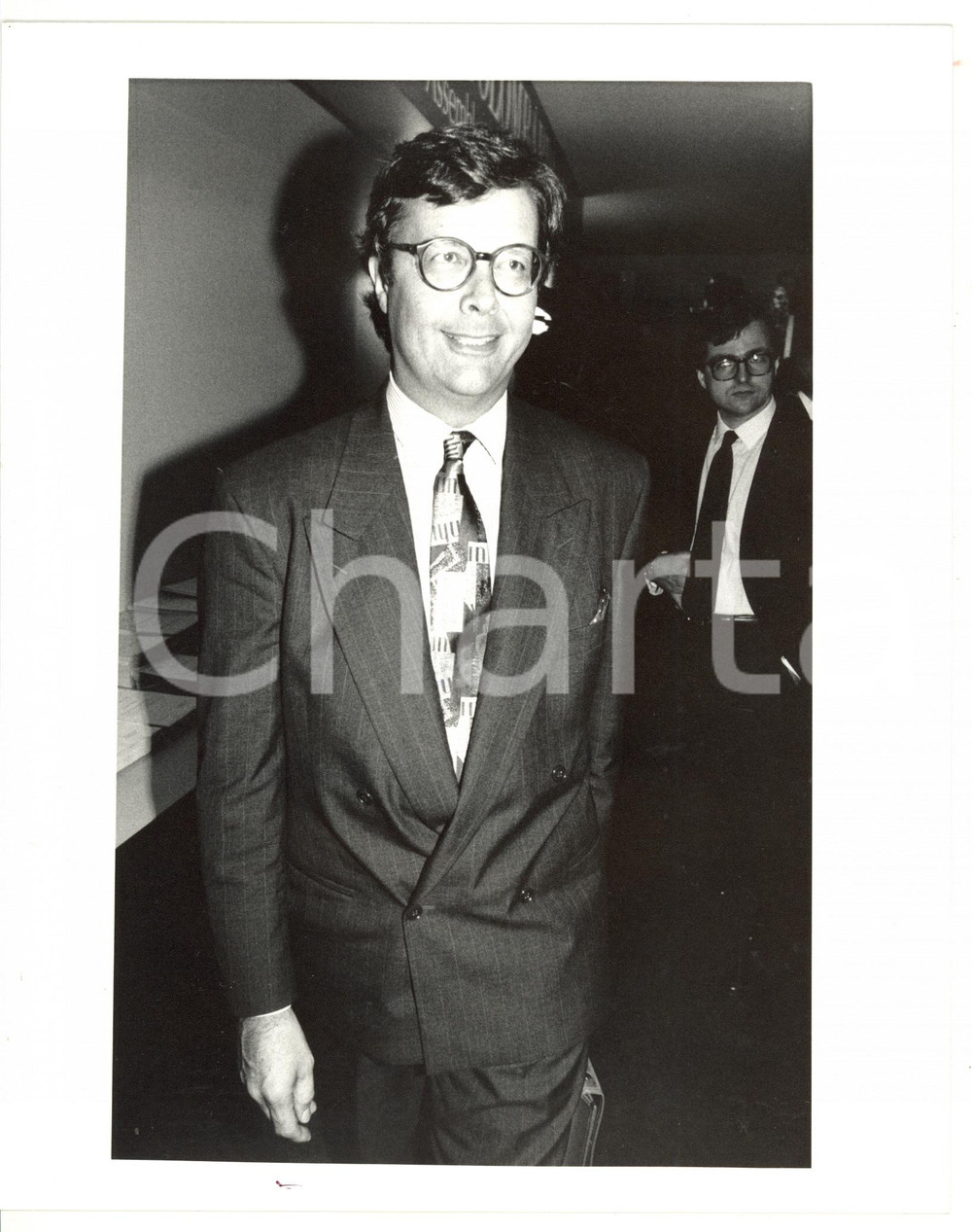 1990 ca ASSOLOMBARDA Giancarlo SANTALMASSI durante assemblea generale