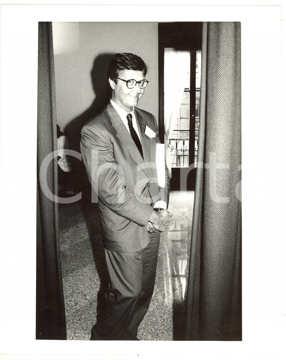 1990 ca ASSOLOMBARDA Ritratto di Giancarlo SANTALMASSI *Foto 20x25 cm