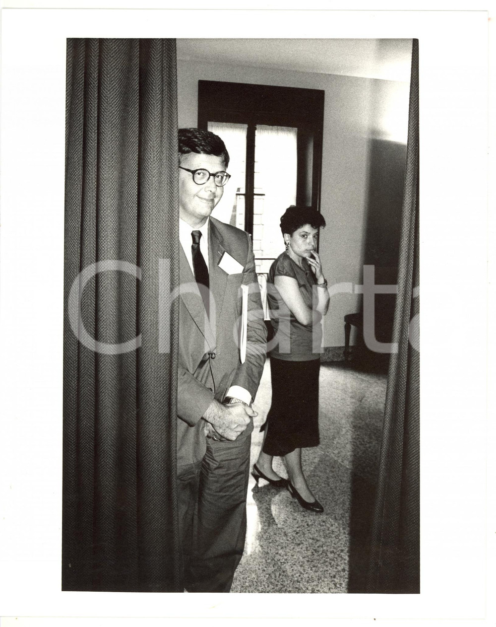 1990 ca ASSOLOMBARDA Ritratto di Giancarlo SANTALMASSI - Foto 20x25 cm