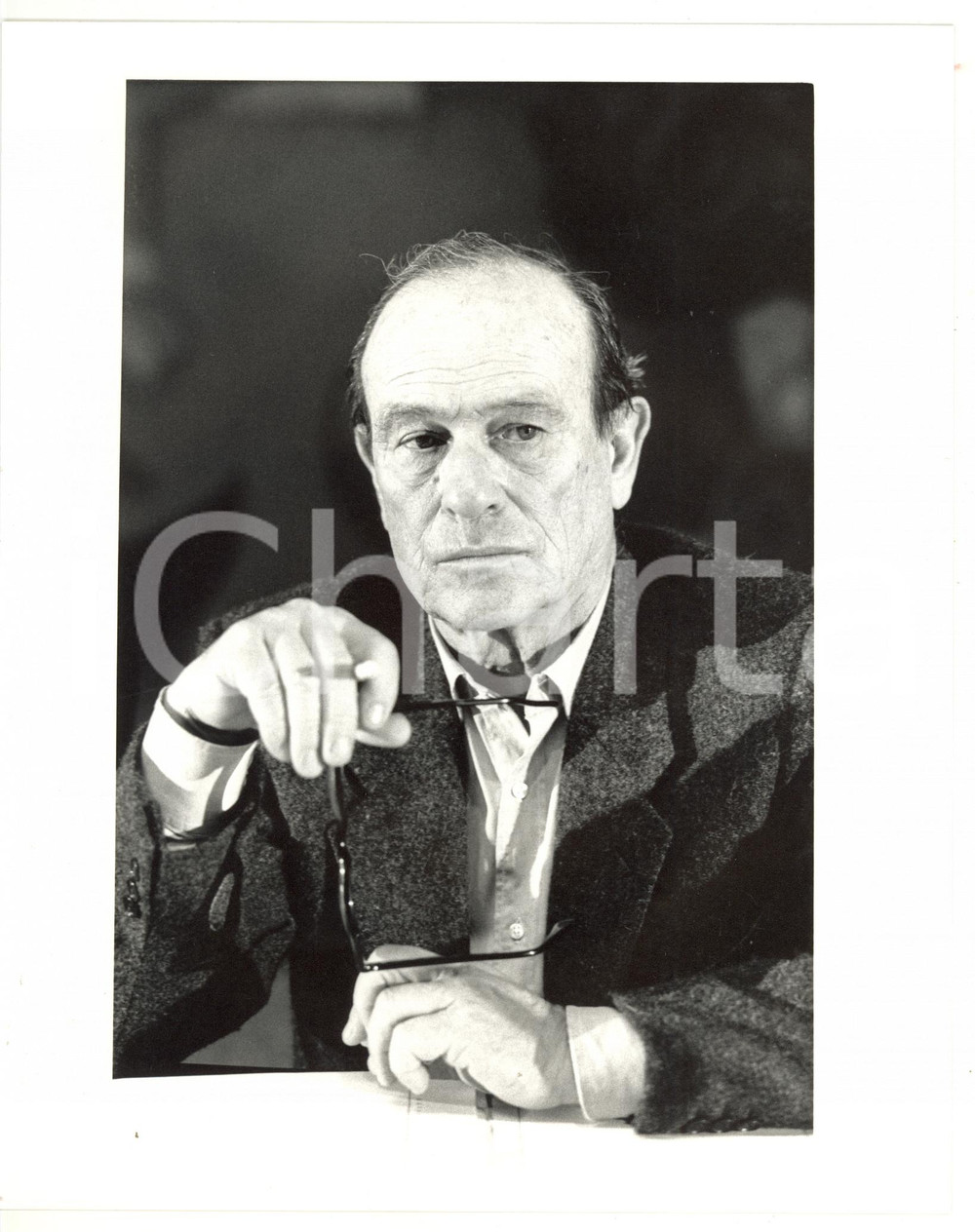 1987 MILANO Ritratto di Giorgio BOCCA *Foto VINTAGE 20x25 cm