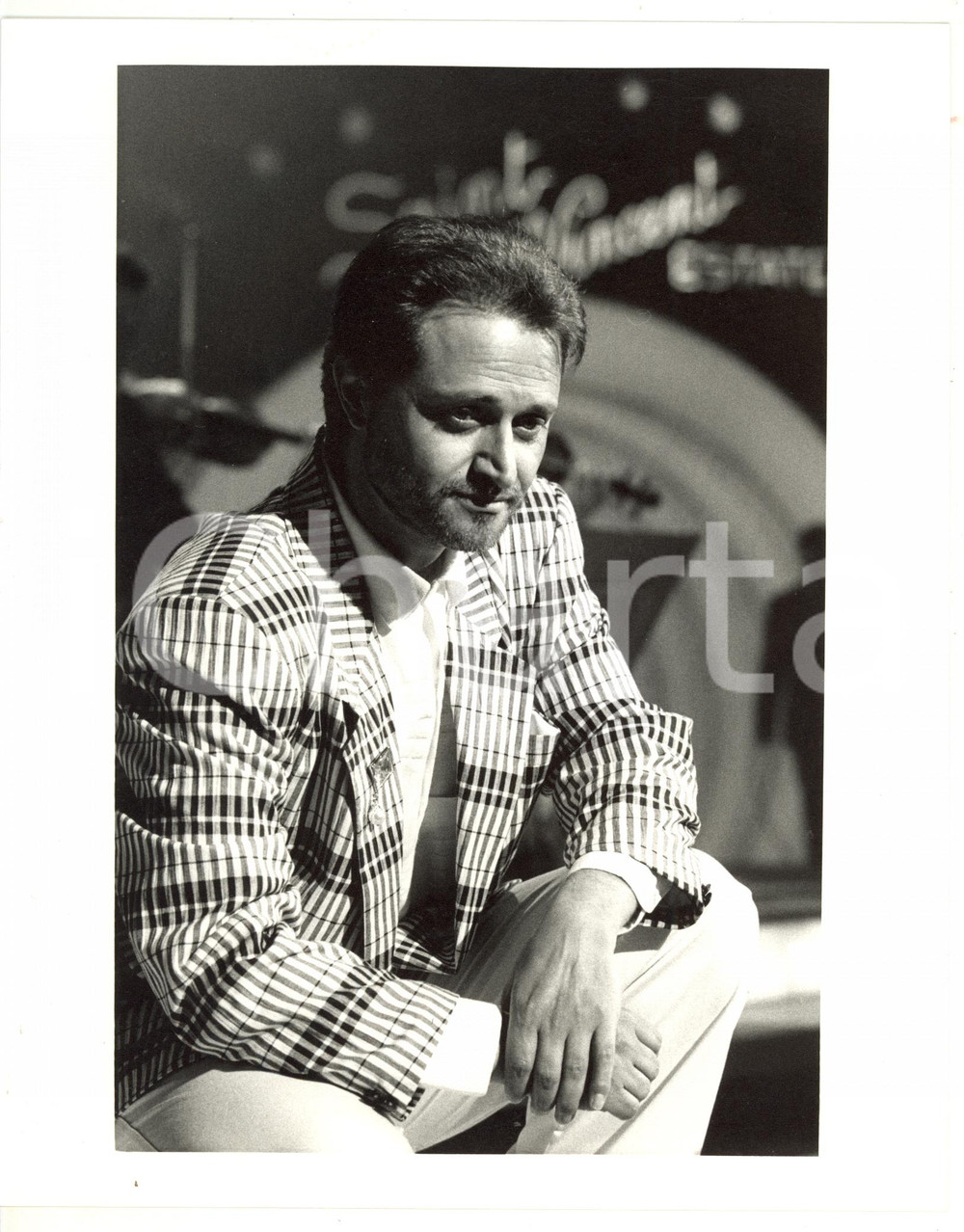 1987 SAINT VINCENT ESTATE - Amedeo MINGHI sul palco - Ritratto *Foto 20x25 cm
