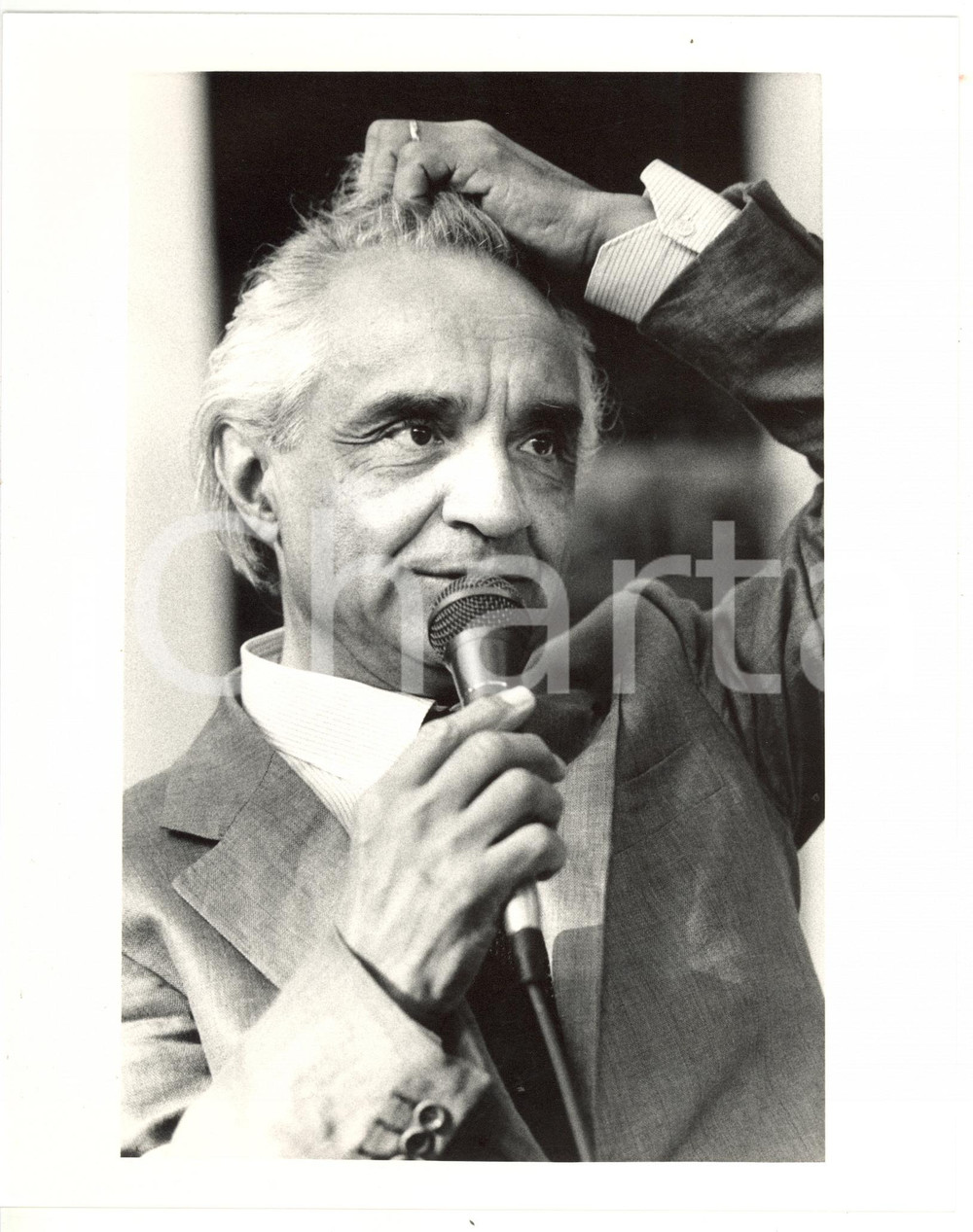 1990 ca ROMA Ritratto del fisico Antonino ZICHICHI *Fotografia 20x25 cm Fotografia d'agenzia. CONDIZIONI: GFORMATO: 20x25 cm  originale e autentica 1