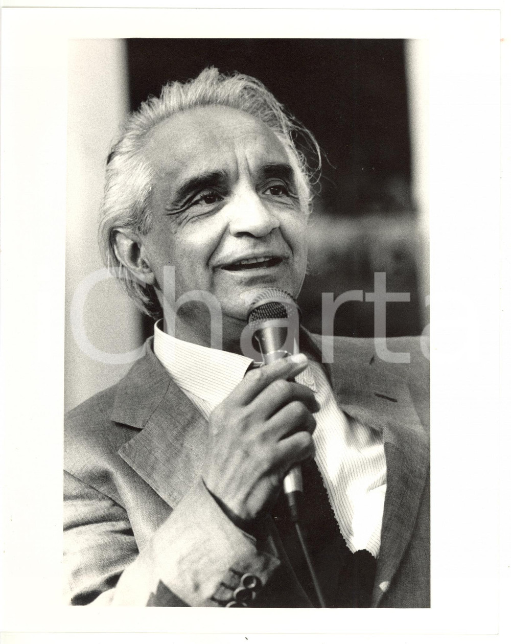 1990 ca ROMA Ritratto del fisico Antonino ZICHICHI - Fotografia 20x25 cm