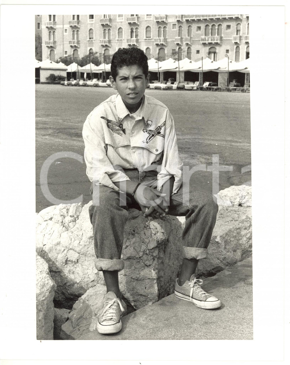 1987 VENEZIA - CINEMA Ritratto del giovane attore Santo POLIMENO *Foto 20x25 cm
