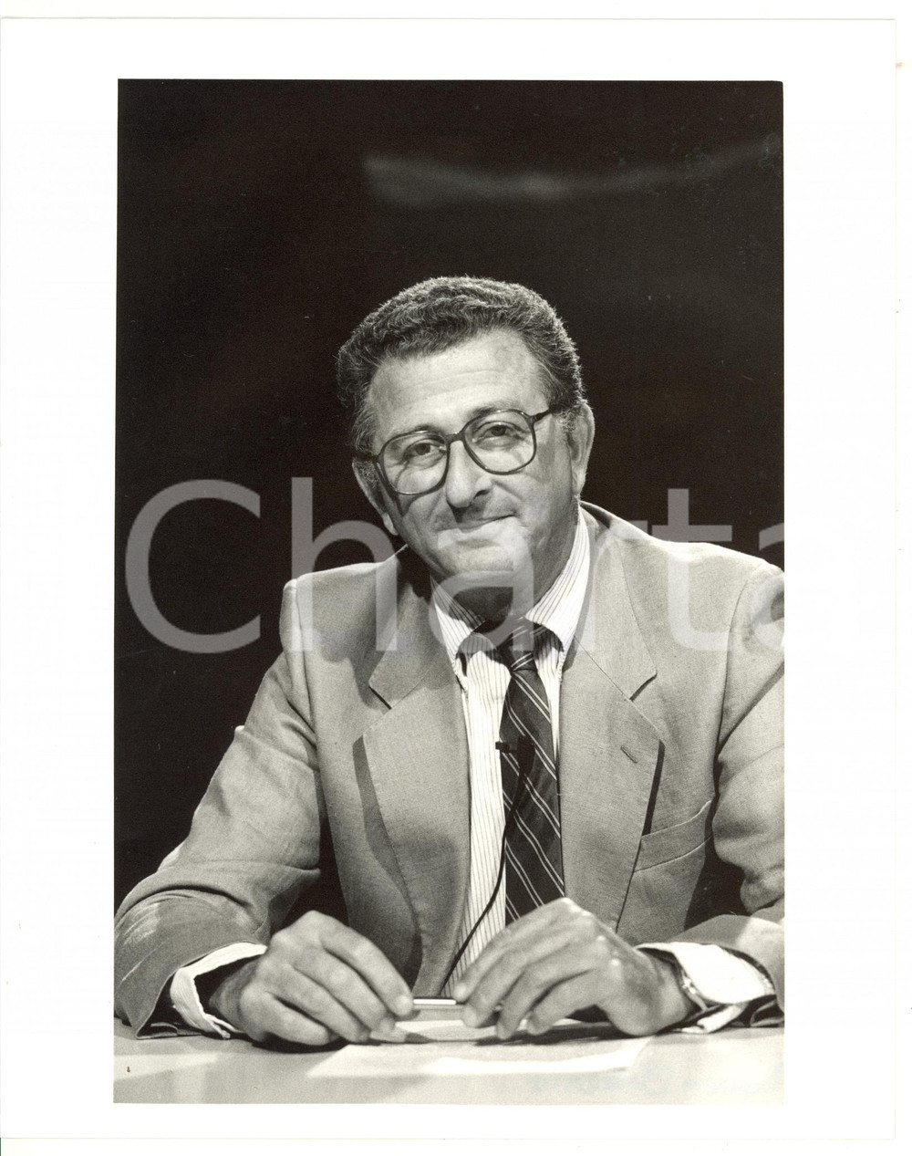 1990 ca RAI Ritratto del giornalista Andrea BARBATO - Fotografia VINTAGE 20x25