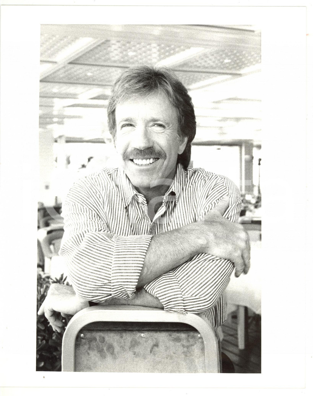 1985 ca CINEMA Ritratto dell'attore Chuck NORRIS (2) *Foto VINTAGE 20x25 cm