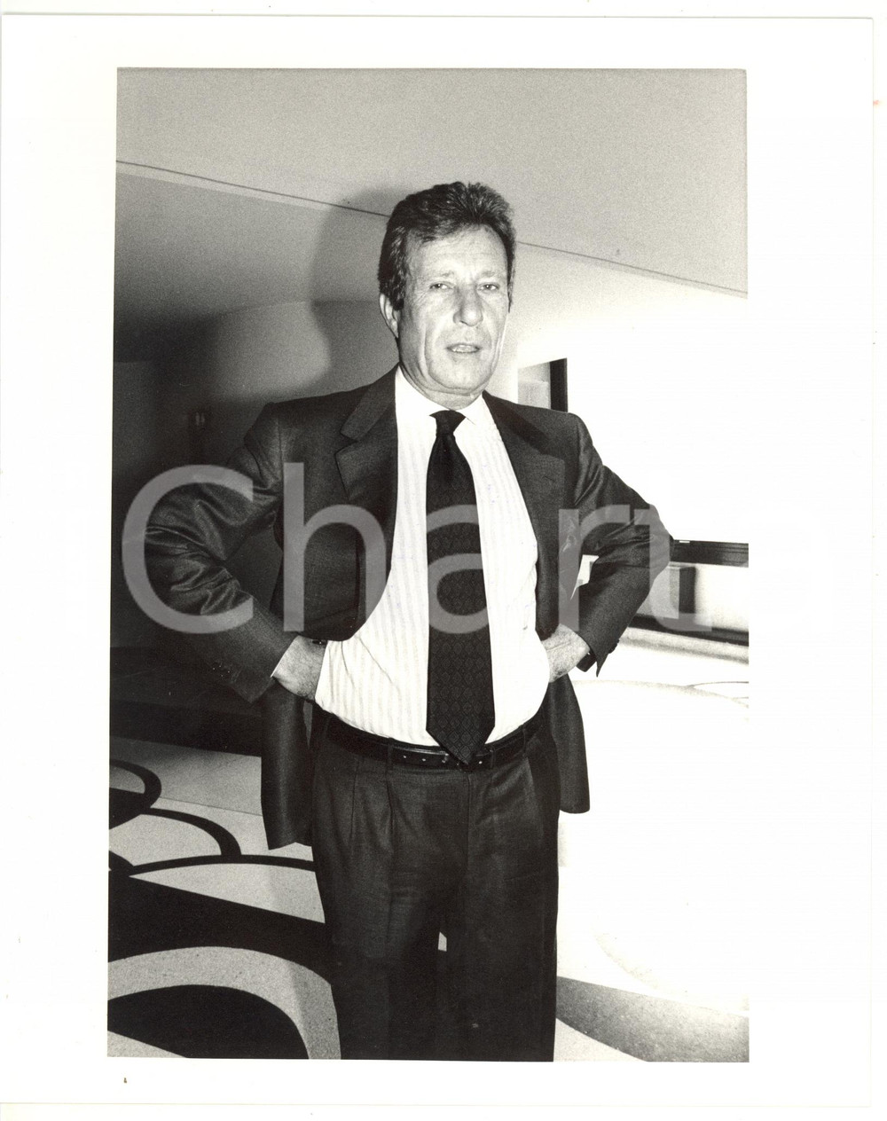 1989 MILANO Ritratto di Tomaso STAITI durante conferenza *Foto 20x25 cm