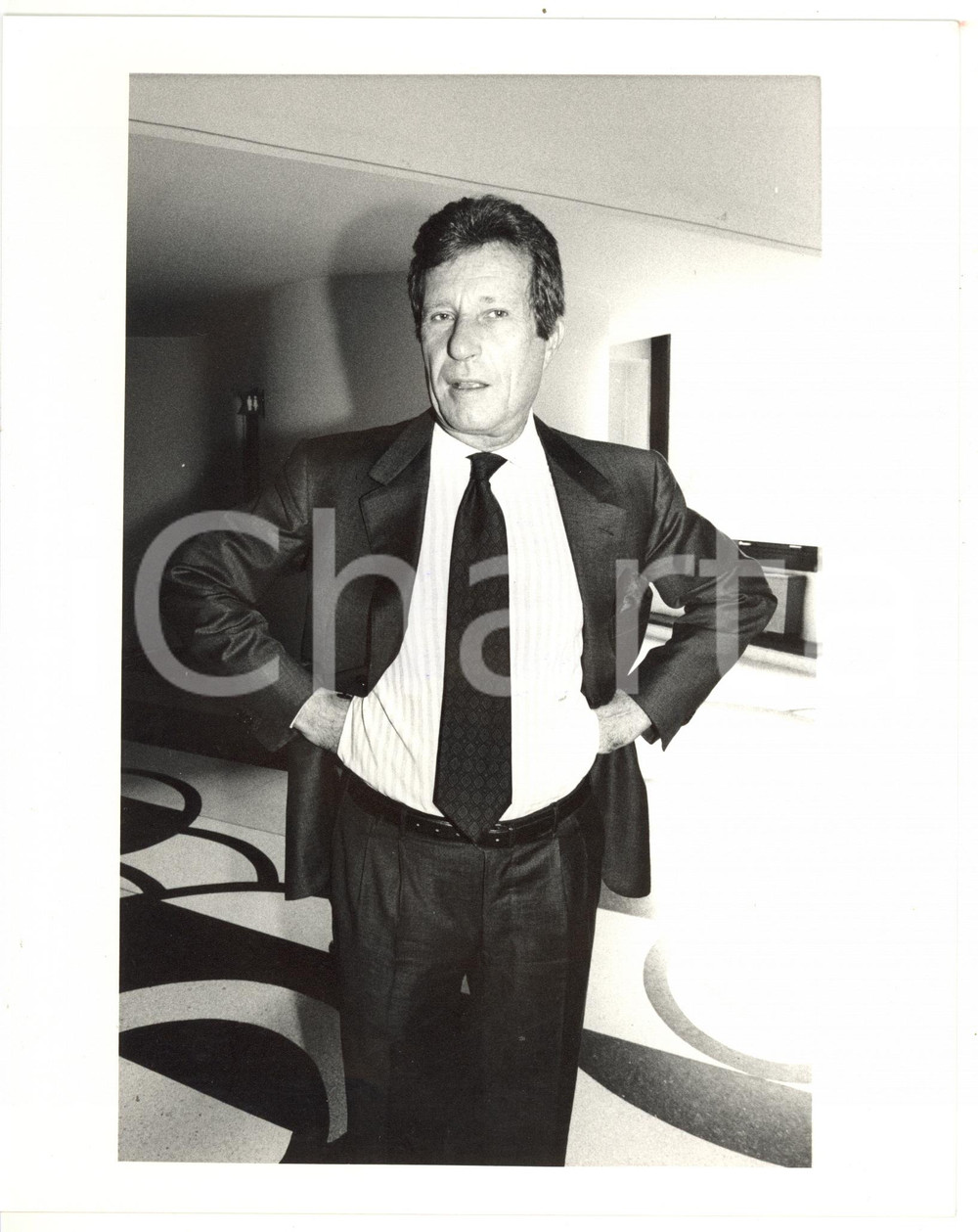 1989 MILANO Ritratto di Tomaso STAITI durante conferenza - Foto 20x25 cm