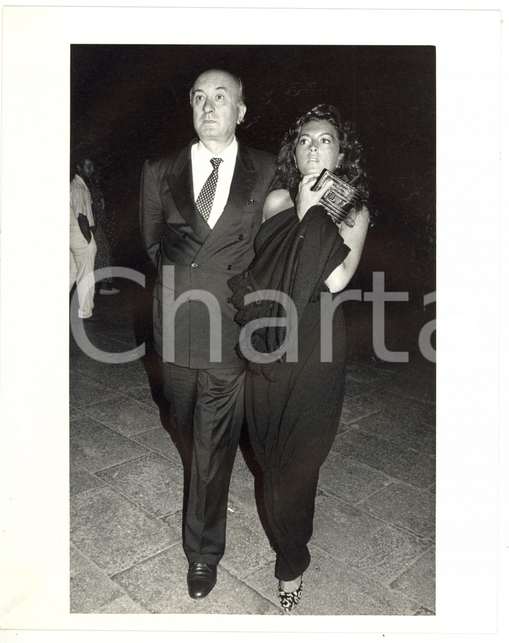 1990 ca POLITICA - DC Ciriaco DE MITA a passeggio con la figlia Antonia *Foto