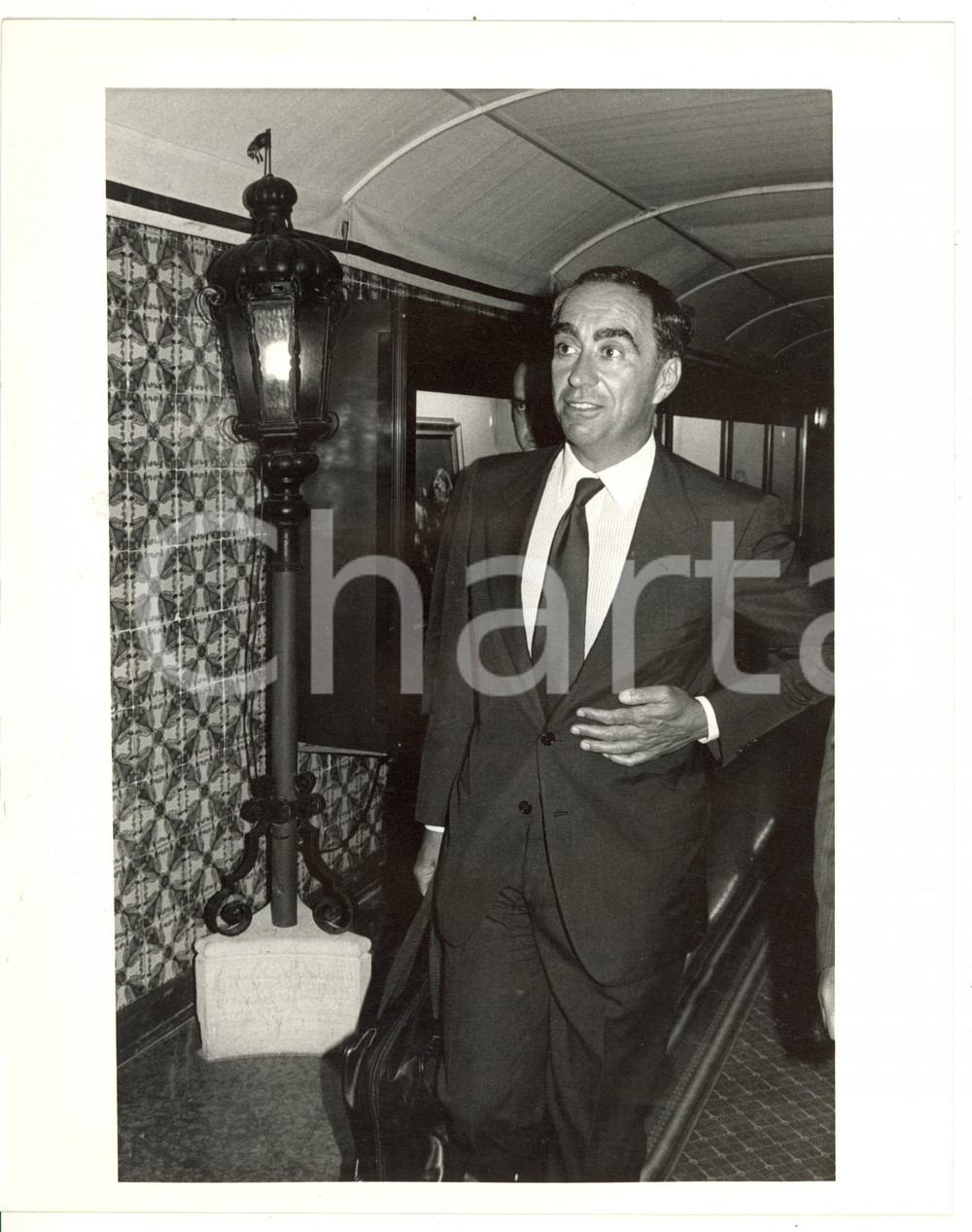 1990 ca ROMA Franco CARRARO ministro del Turismo - Ritratto *Foto 20x25 cm