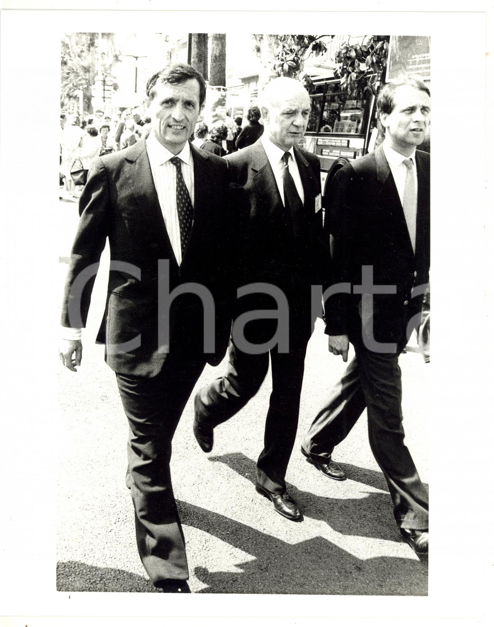1985 ca CANNES (?) Ritratto del ministro François LEOTARD *Foto 20x25 cm