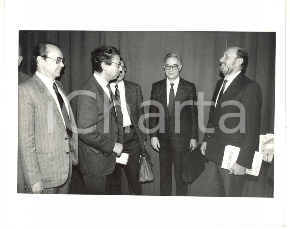 1985 ca MILANO Angelo CALOIA - Roberto MAZZOTTA - Piero SCHLESINGER *Foto 25x20