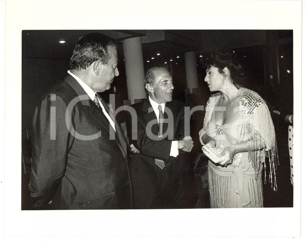 1990 ca ROMA - RAI Enrico MANCA - Marisa LAURITO - Biagio AGNES *Fotografia