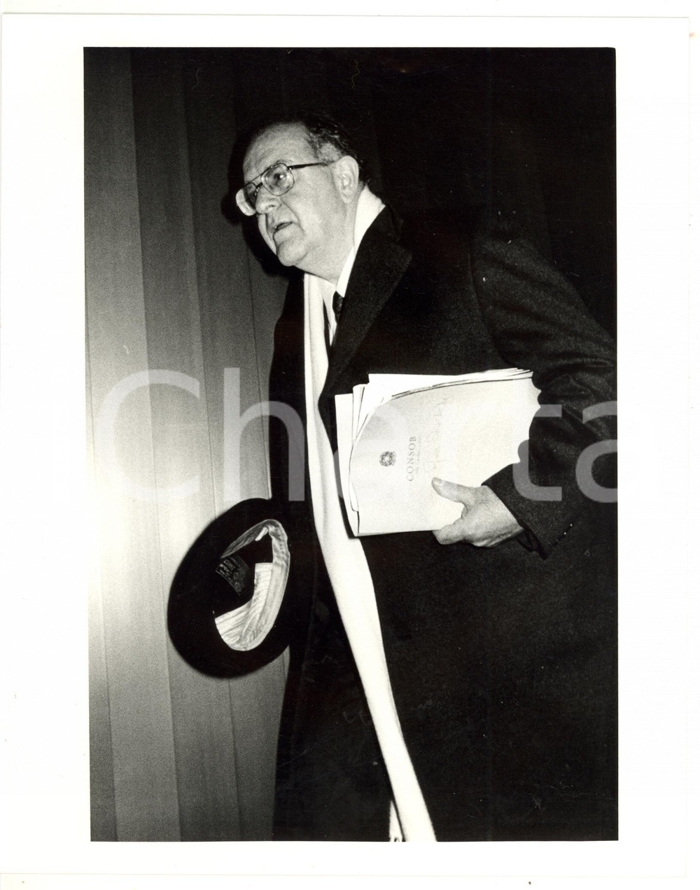 1990 ca MILANO Franco PIGA con relazione CONSOB - Foto 20x25 cm
