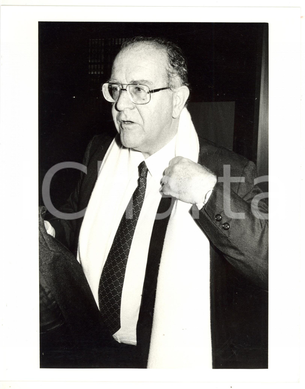 1990 ca CONFINDUSTRIA Ritratto di Franco PIGA - Fotografia VINTAGE 20x25 cm