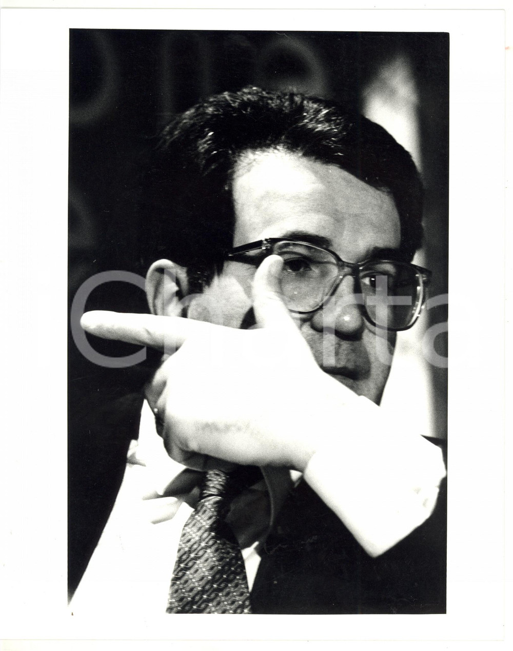 1985 ca MILANO - ASSOLOMBARDA Ritratto di Romano PRODI (4) *Foto 20x25 cm