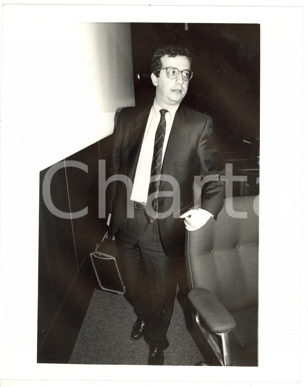 1990 ca POLITICA - PSI Walter VELTRONI durante conferenza *Foto VINTAGE 20x25 cm