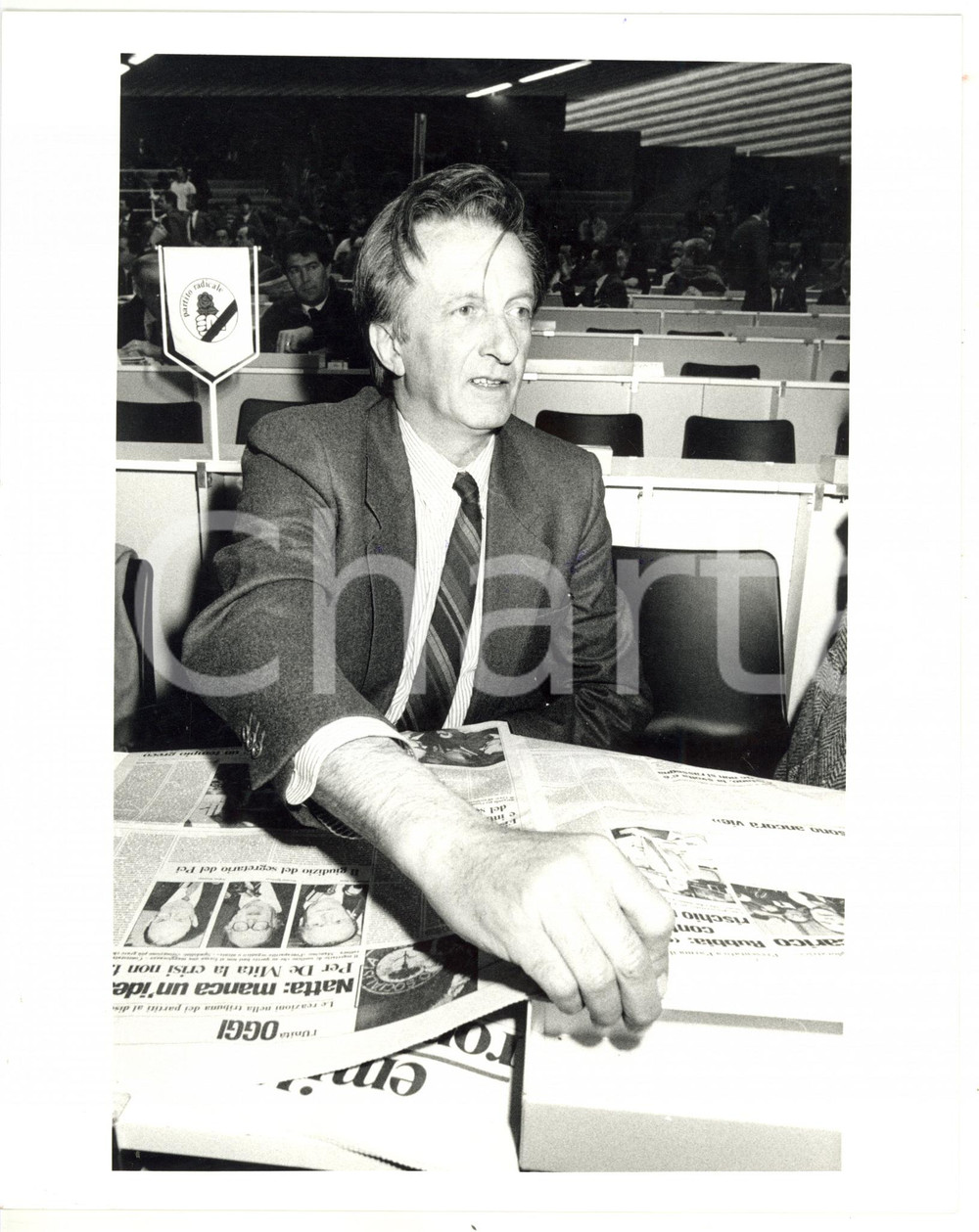 1990 ca POLITICA - PCI Franco BASSANINI durante conferenza *Foto 20x25 cm