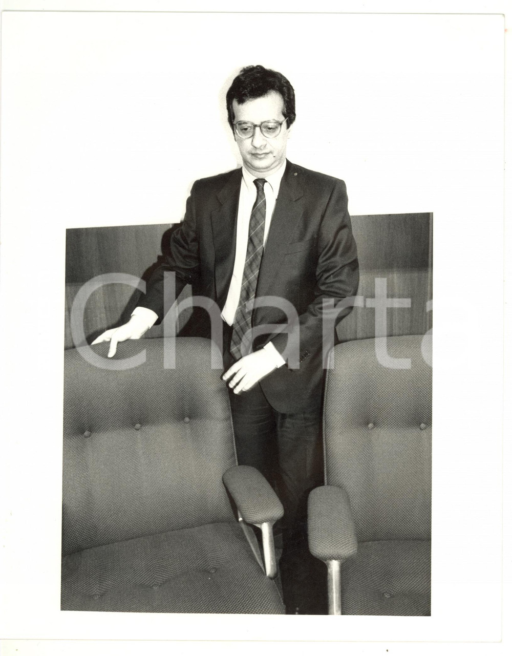 1990 ca POLITICA - PSI Walter VELTRONI durante conferenza - Foto VINTAGE 20x25