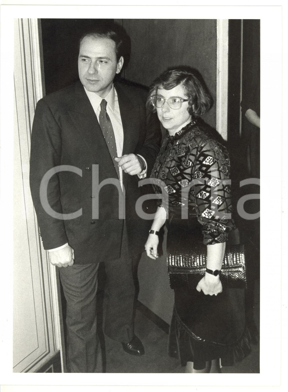 1990 ca FININVEST Silvio BERLUSCONI con la sorella Maria Antonietta *Foto 18x24
