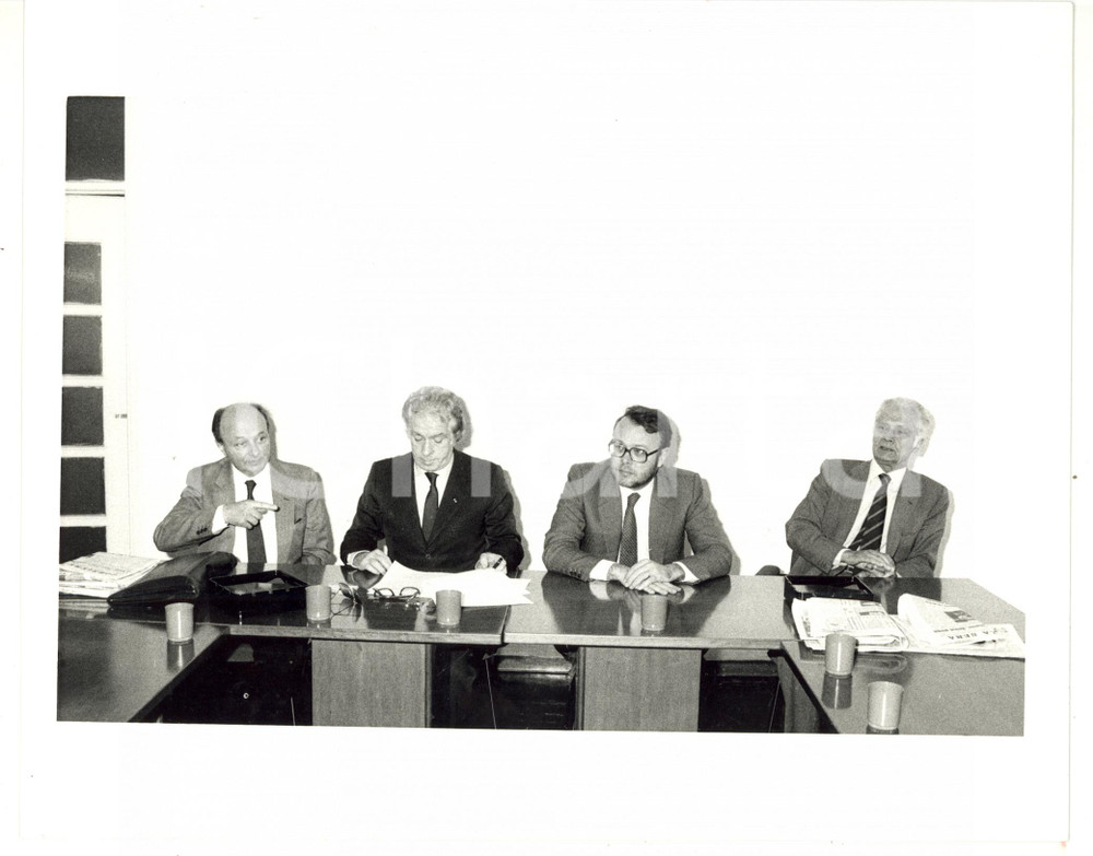 1985 ca POLITICA - PSI Giovanni CERVETTI - Giorgio STEHLER - Antonio GIOLITTI