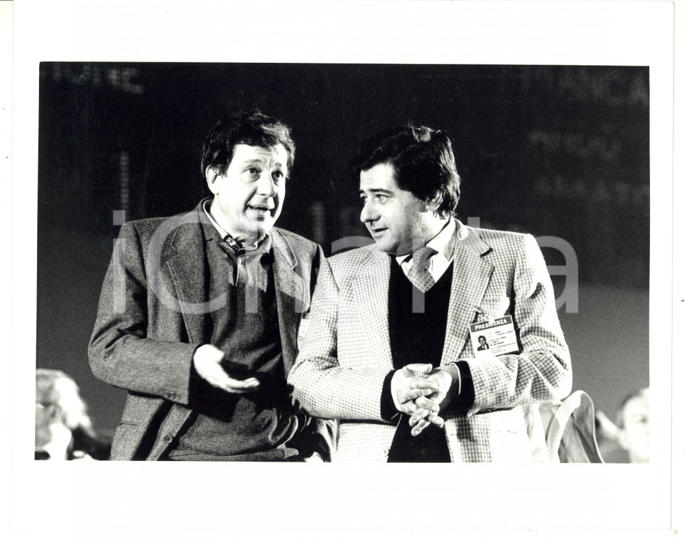 1987 RIMINI 44° Congresso PSI - Ritratto di Luigi COVATTA *Foto 25x20 cm