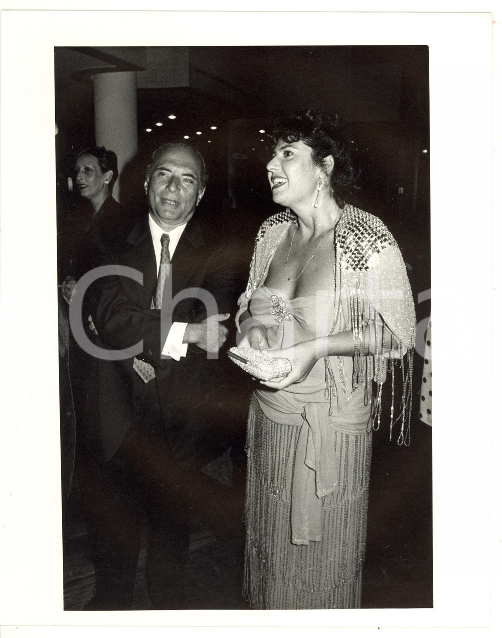 1990 ca ROMA - RAI Enrico MANCA con Marisa LAURITO a una serata di gala ^Foto Fotografia di agenzia. CONDIZIONI: GFORMATO: 20x25 cm    originale e autentica 1