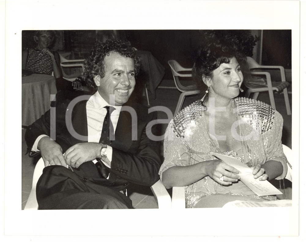 1990 ca ROMA - RAI Marisa LAURITO con il fidanzato a una serata di gala *Foto