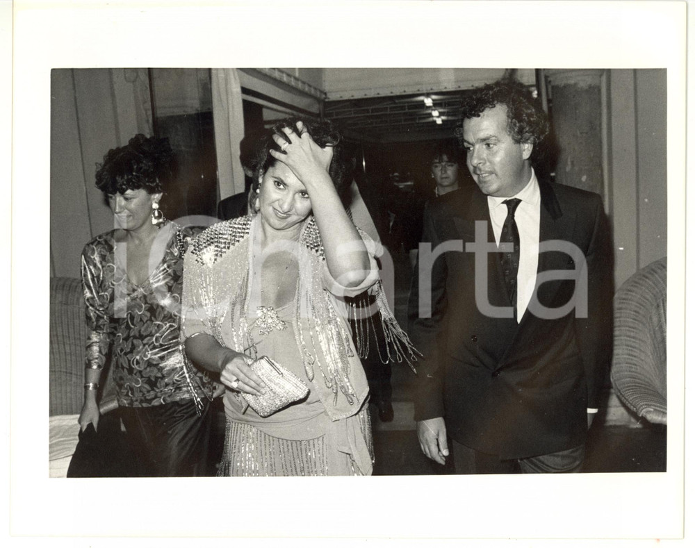 1990 ca ROMA - RAI Marisa LAURITO con il fidanzato a una serata di gala - Foto