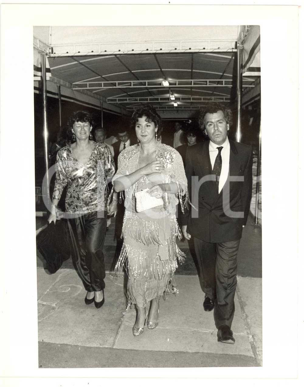 1990 ca ROMA - RAI Marisa LAURITO con fidanzato durante serata di gala *Foto 