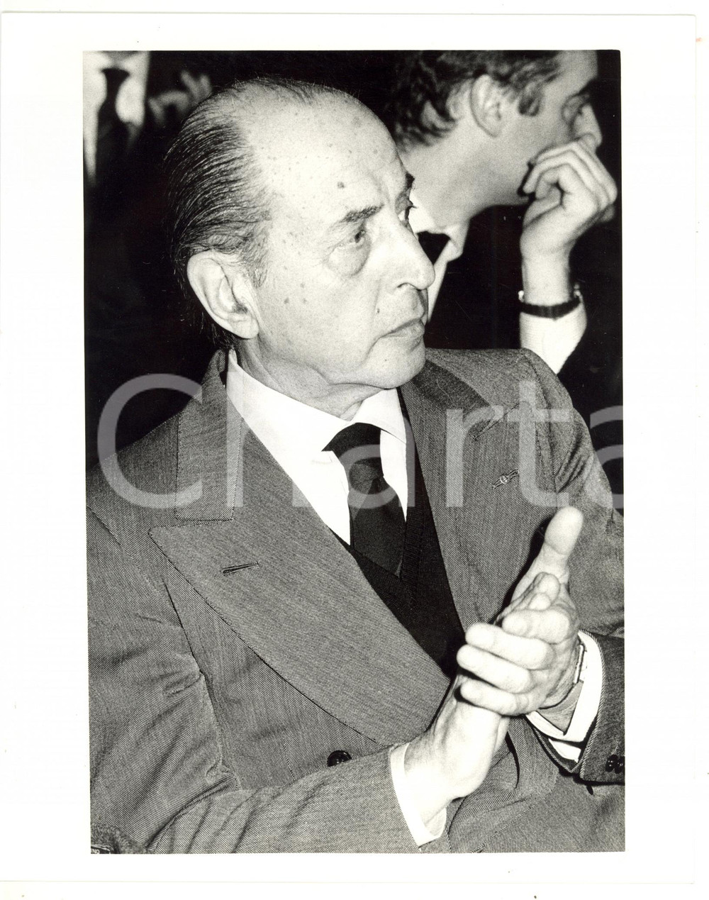 1985 ca POLITICA - PSI Ritratto di Achille RIGAMONTI *Fotografia 20x25 cm