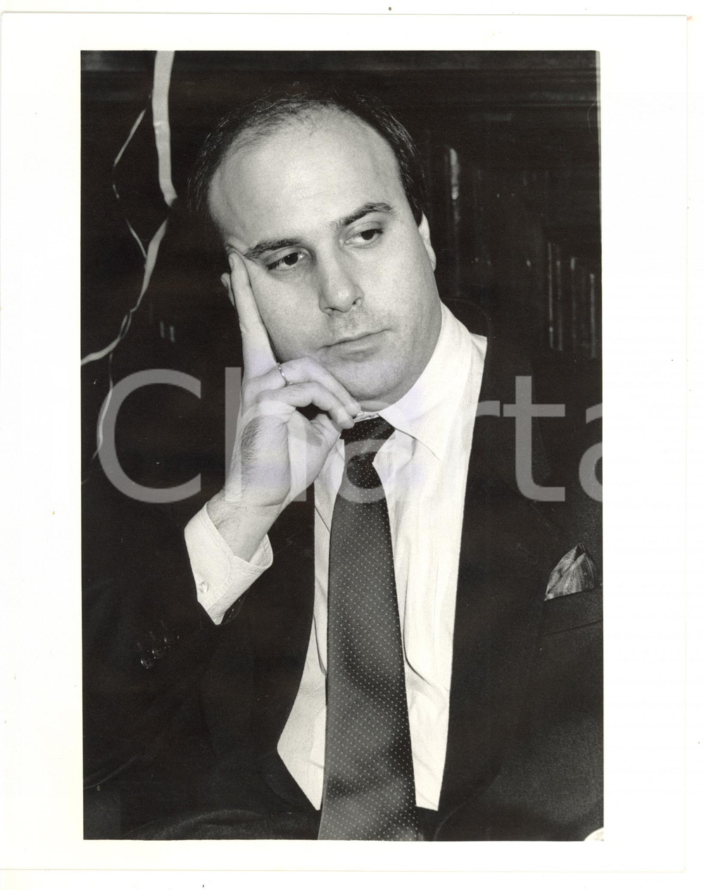 1985 ca COSTUME Ritratto di Alan FRIEDMAN giornalista "Financial Times" *Foto